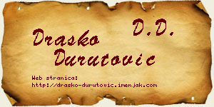 Draško Durutović vizit kartica